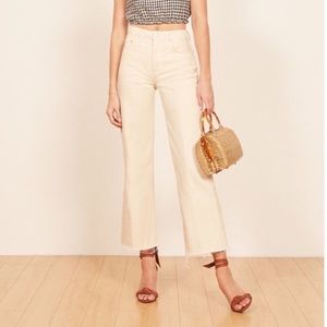 Reformation Fawcett Wide Leg Jean - Ivory